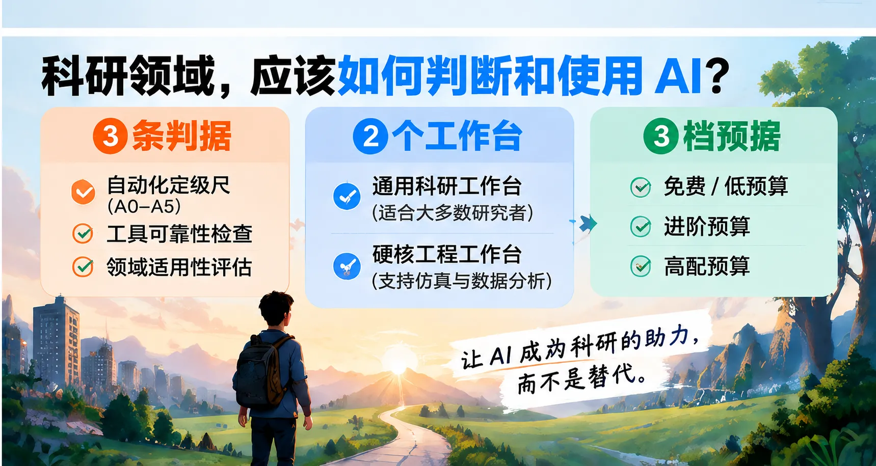 《2026 年 AI 辅助科研完整路线:3 条判据 + 2 个工作台 + 3 档预算,建议收藏》的文章插图。